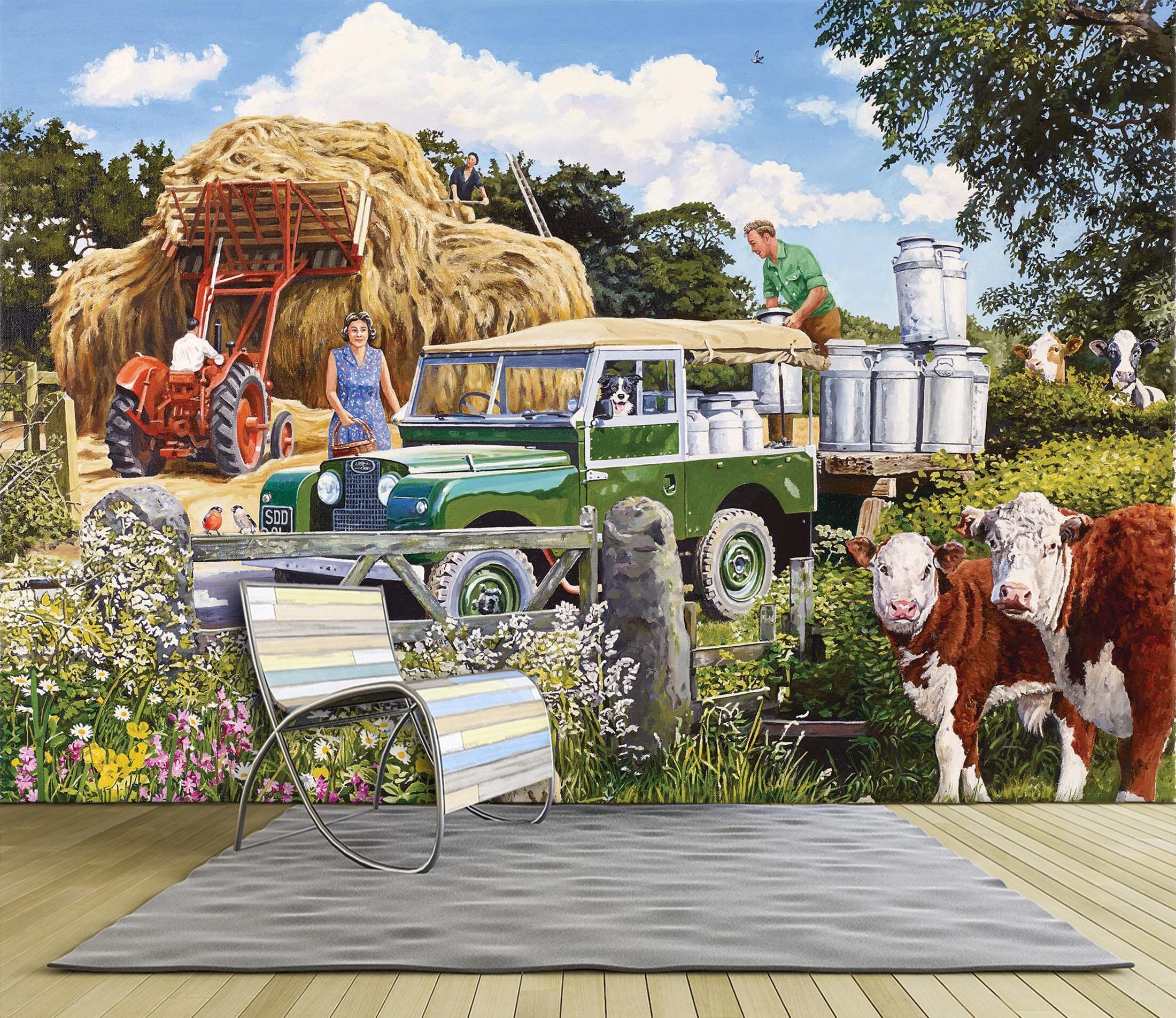 3D Collecting The Churns 1014 Trevor Mitchell Wall Mural Wall Murals Wallpaper AJ Wallpaper 2