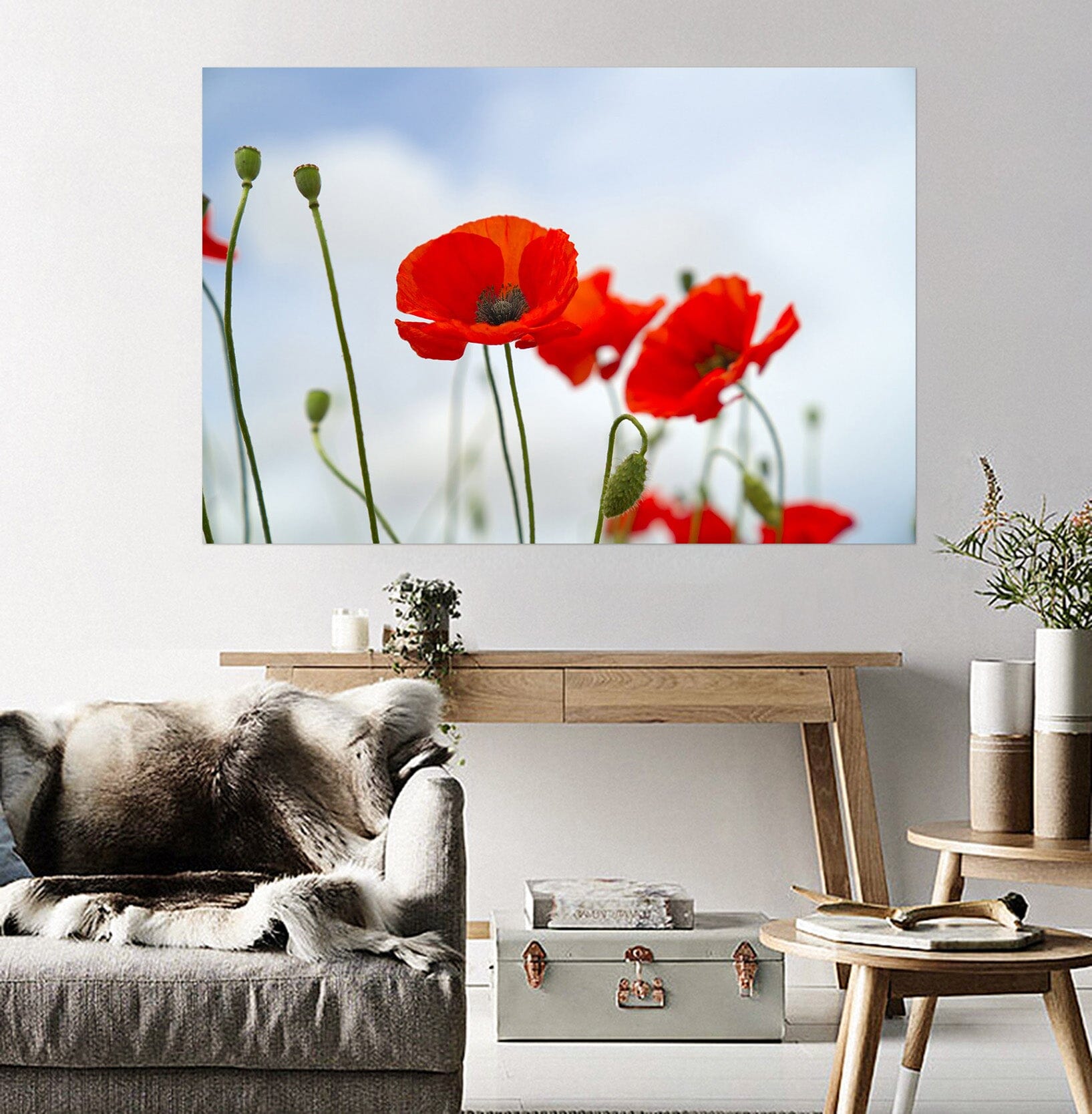3D Red Flowers 132 Marco Carmassi Wall Sticker Wallpaper AJ Wallpaper 2