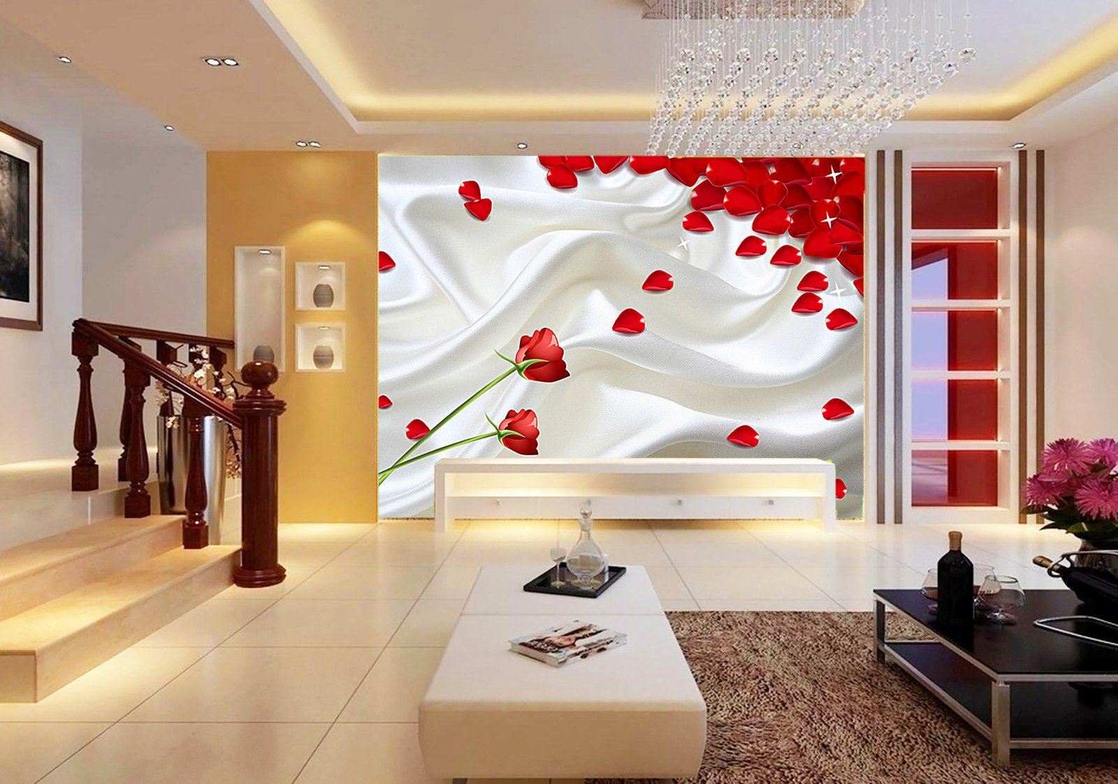 3D Red Rose Petal 477 Wallpaper AJ Wallpaper