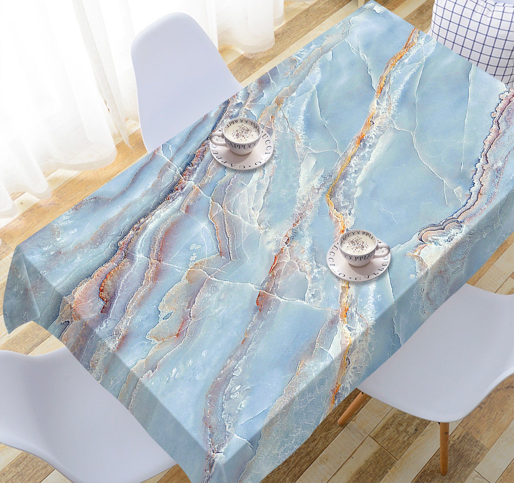 3D Light Blue Crack 33 Tablecloths Wallpaper AJ Wallpaper