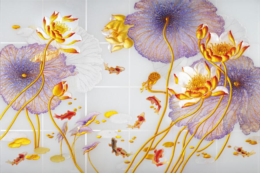 Elegant Lotus Pond Wallpaper AJ Wallpaper 2