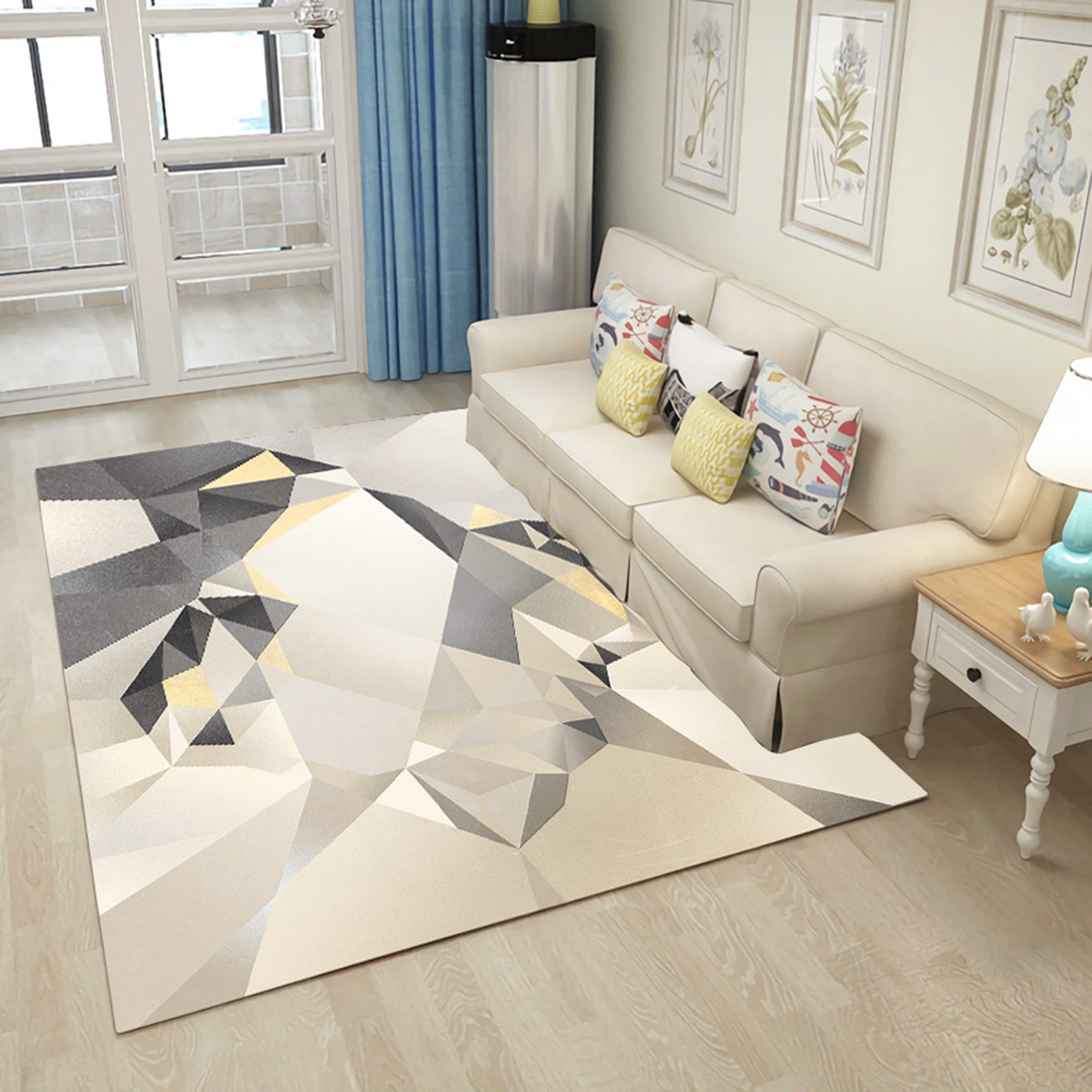 3D Modern Geometry WG056 Non Slip Rug Mat Mat AJ Creativity Home
