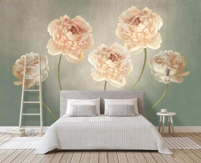 3D Pink Flowers 224 Wall Murals Wallpaper AJ Wallpaper 2