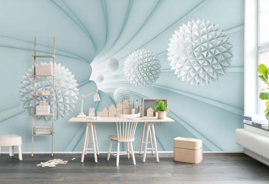 3D White Ball 1181 Wall Murals Wallpaper AJ Wallpaper 2