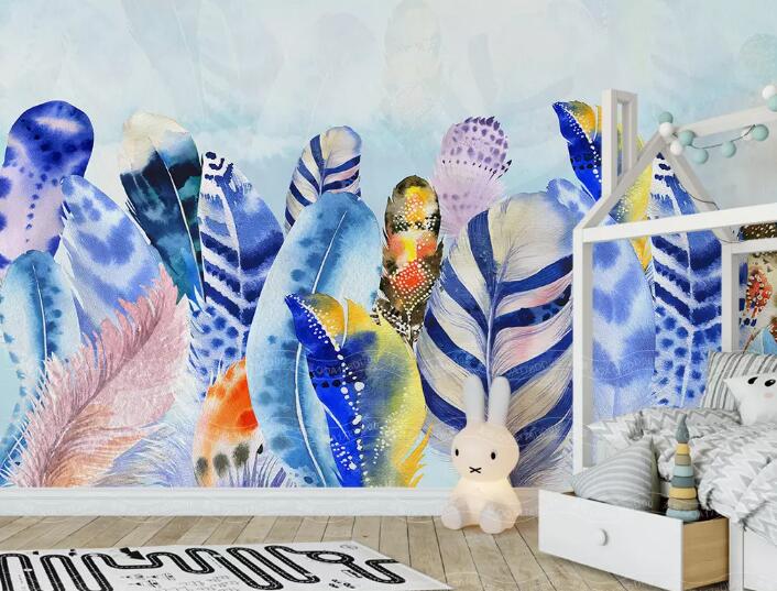 3D Colored Leaves 1347 Wall Murals Wallpaper AJ Wallpaper 2