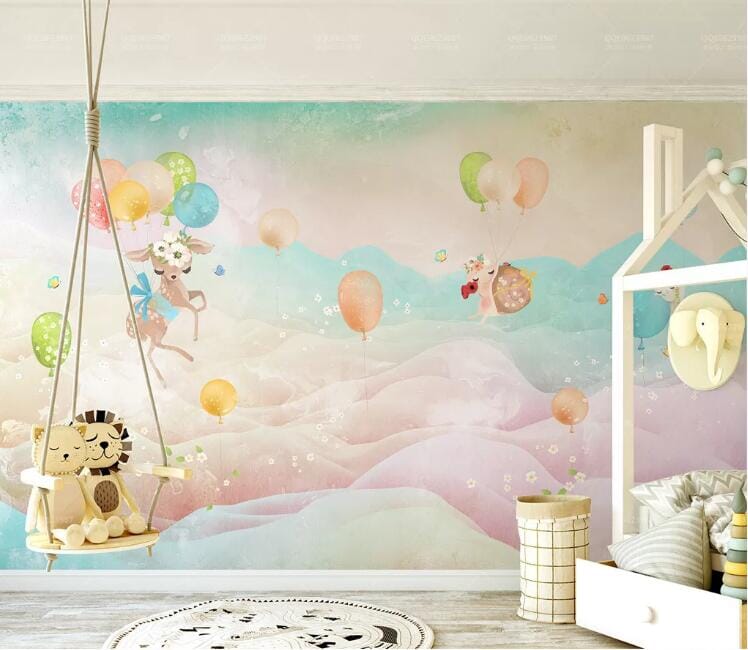 3D Colorful Balloons WC208 Wall Murals Wallpaper AJ Wallpaper 2