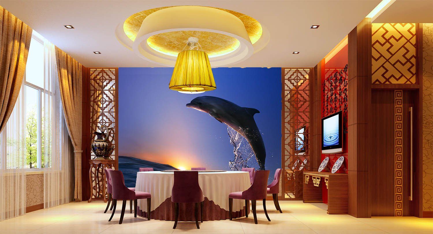 Surfing Dolphin Wallpaper AJ Wallpaper