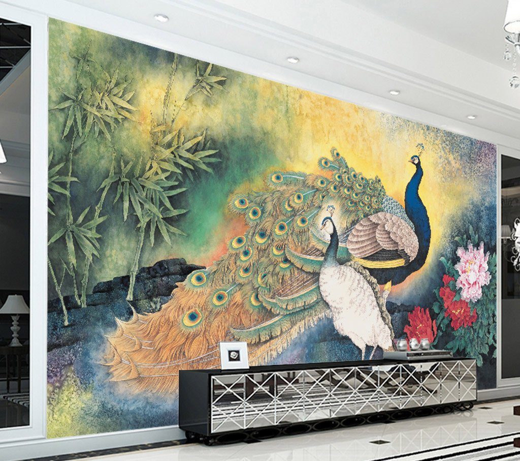 3D Peacock 308 Wall Murals Wallpaper AJ Wallpaper 2