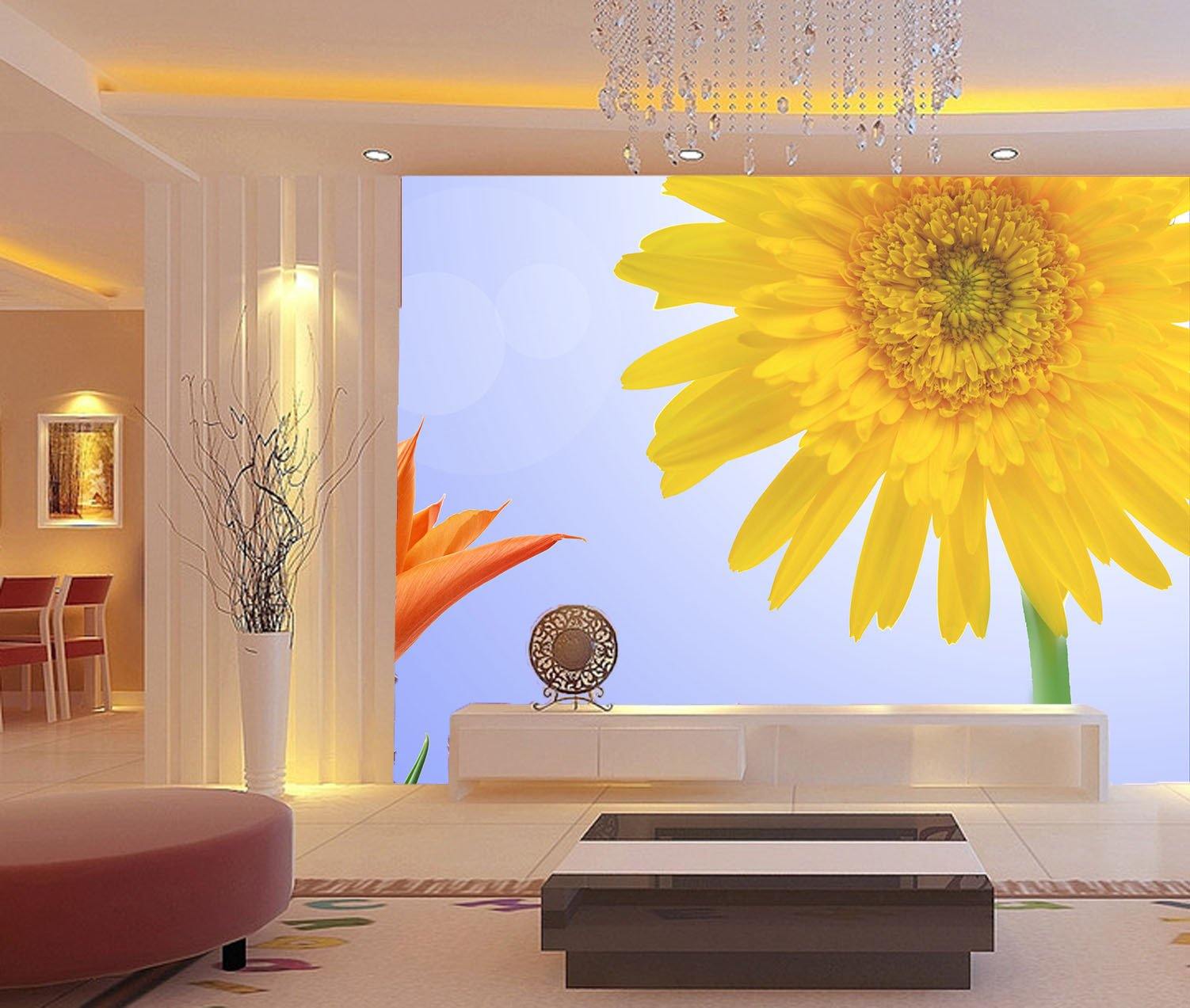 Bright Yellow Flower Wallpaper AJ Wallpaper