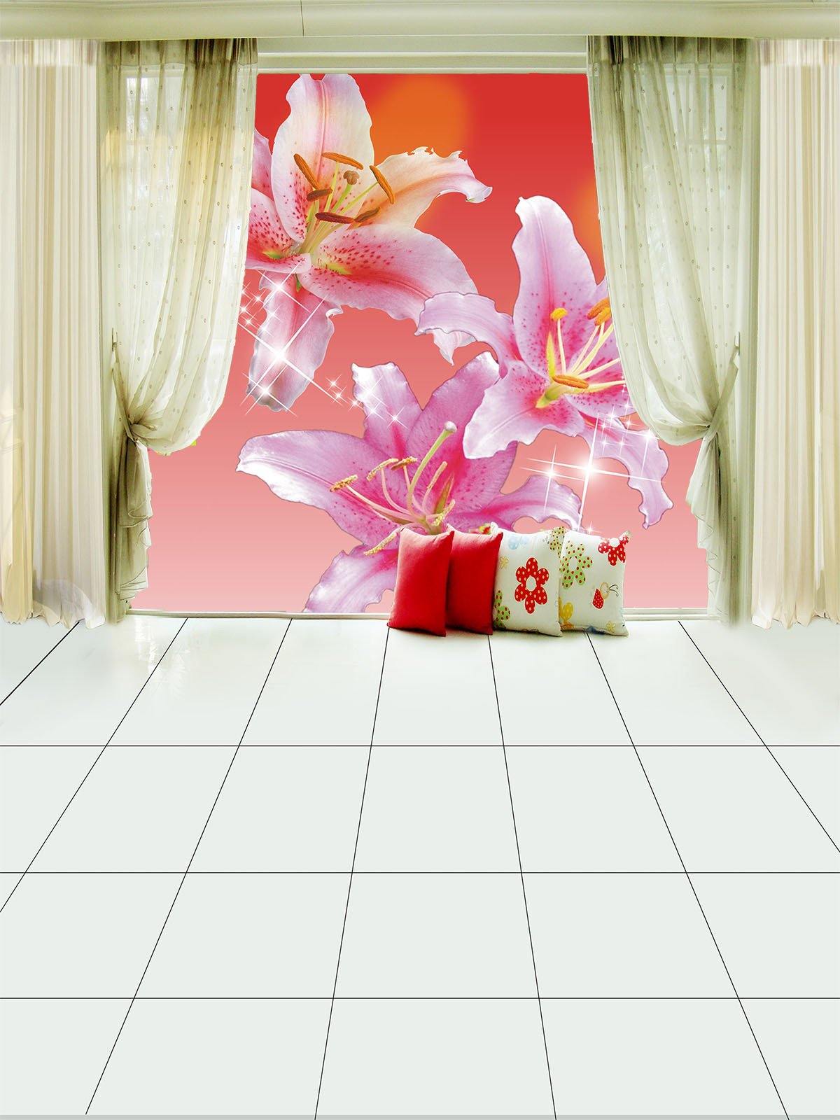 Dazzling Pink Lilies Wallpaper AJ Wallpaper