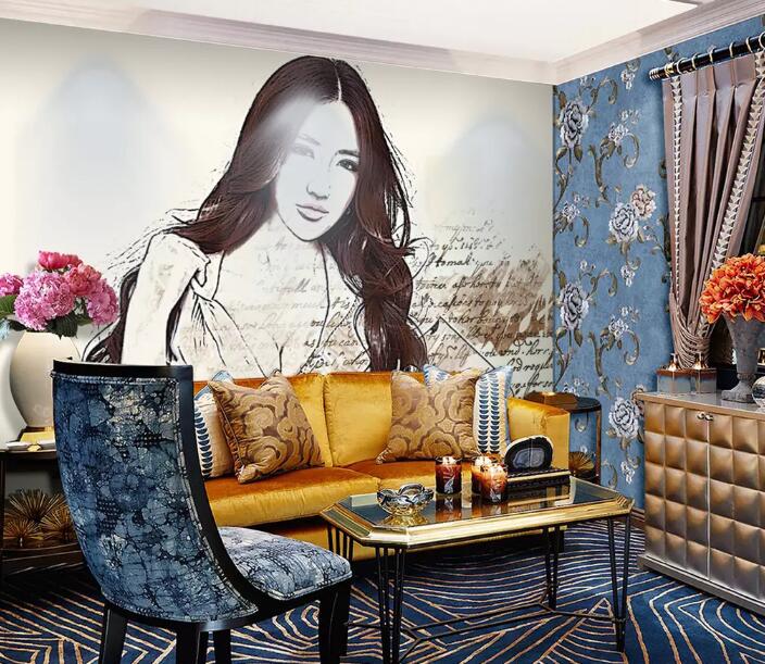 3D Pretty Lady 1282 Wall Murals Wallpaper AJ Wallpaper 2