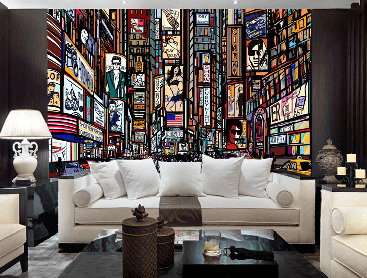 Colorful Billboards Wallpaper AJ Wallpaper