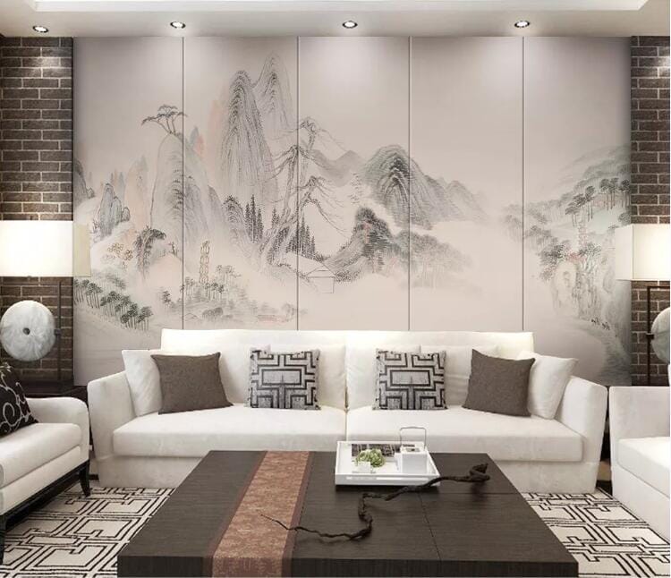 3D Sketch Alpine WC126 Wall Murals Wallpaper AJ Wallpaper 2