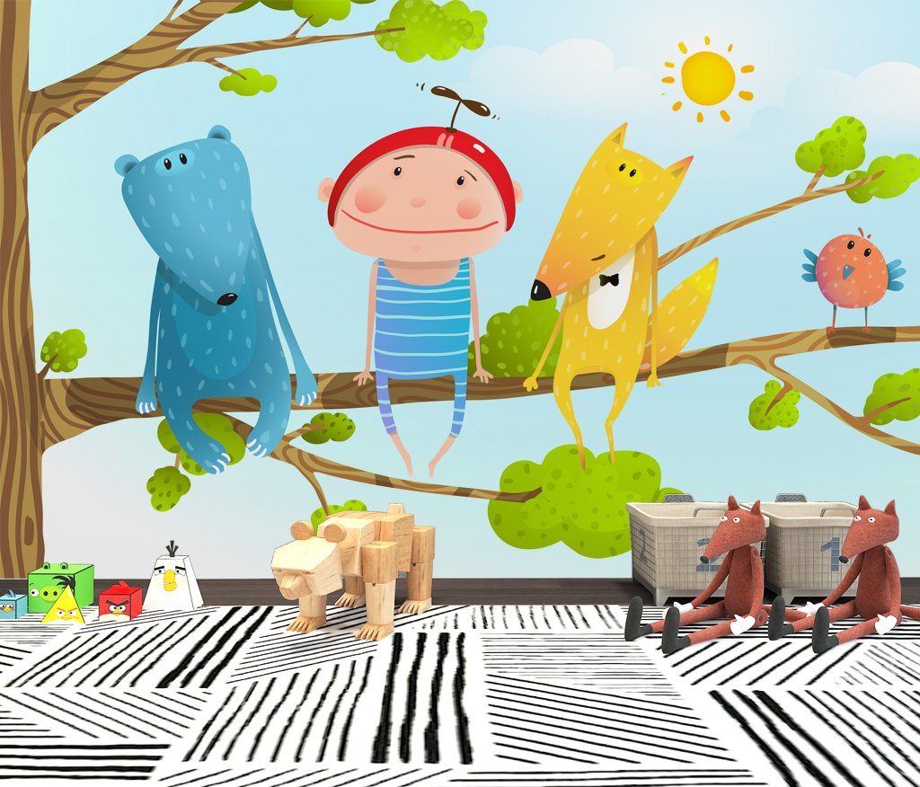 3D Animal Park 839 Wall Muralsls Wallpaper AJ Wallpaper 2