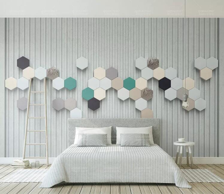 3D Color Polygon WC234 Wall Murals Wallpaper AJ Wallpaper 2