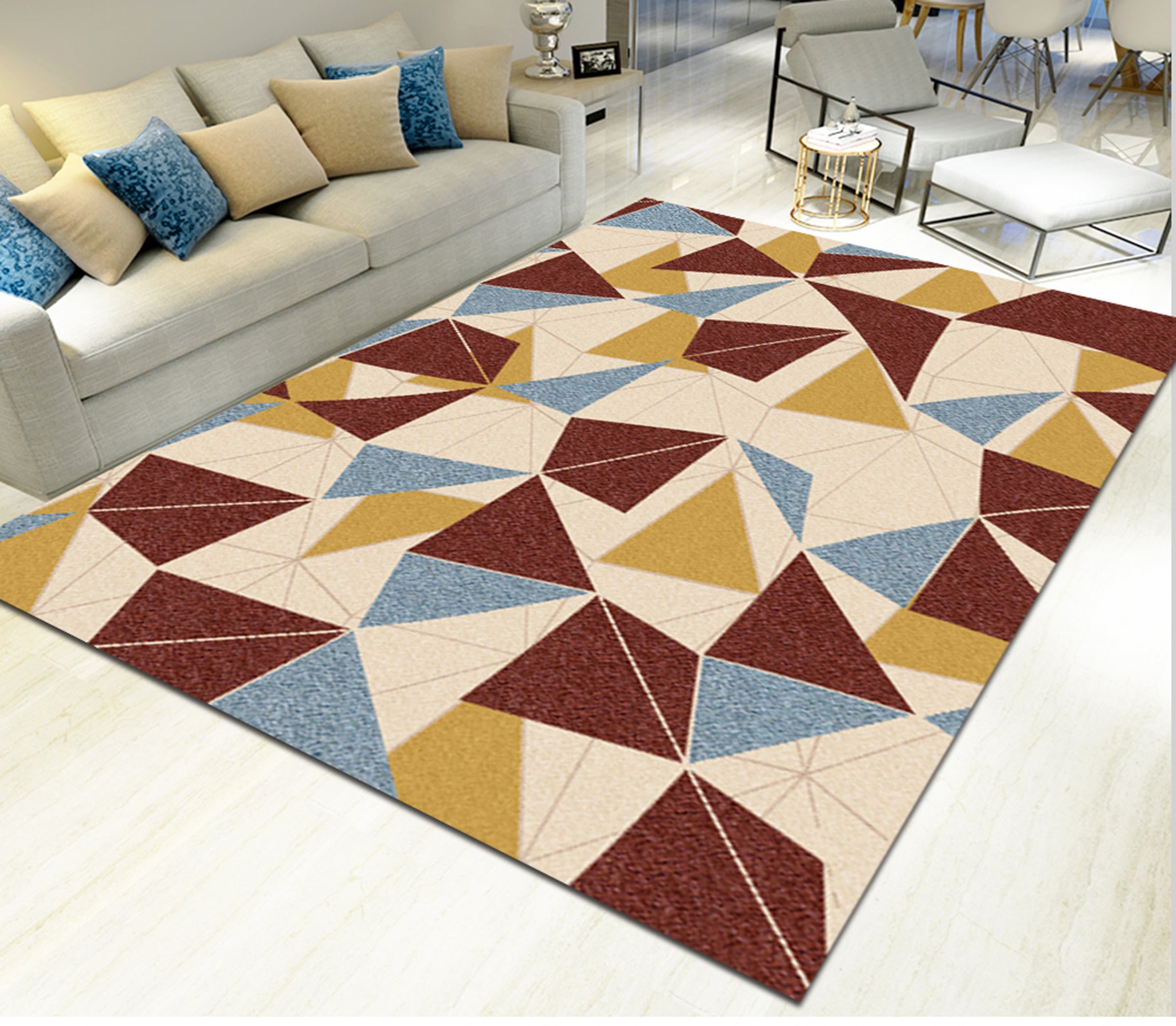 3D Colored Diamond WG568 Non Slip Rug Mat Mat AJ Creativity Home