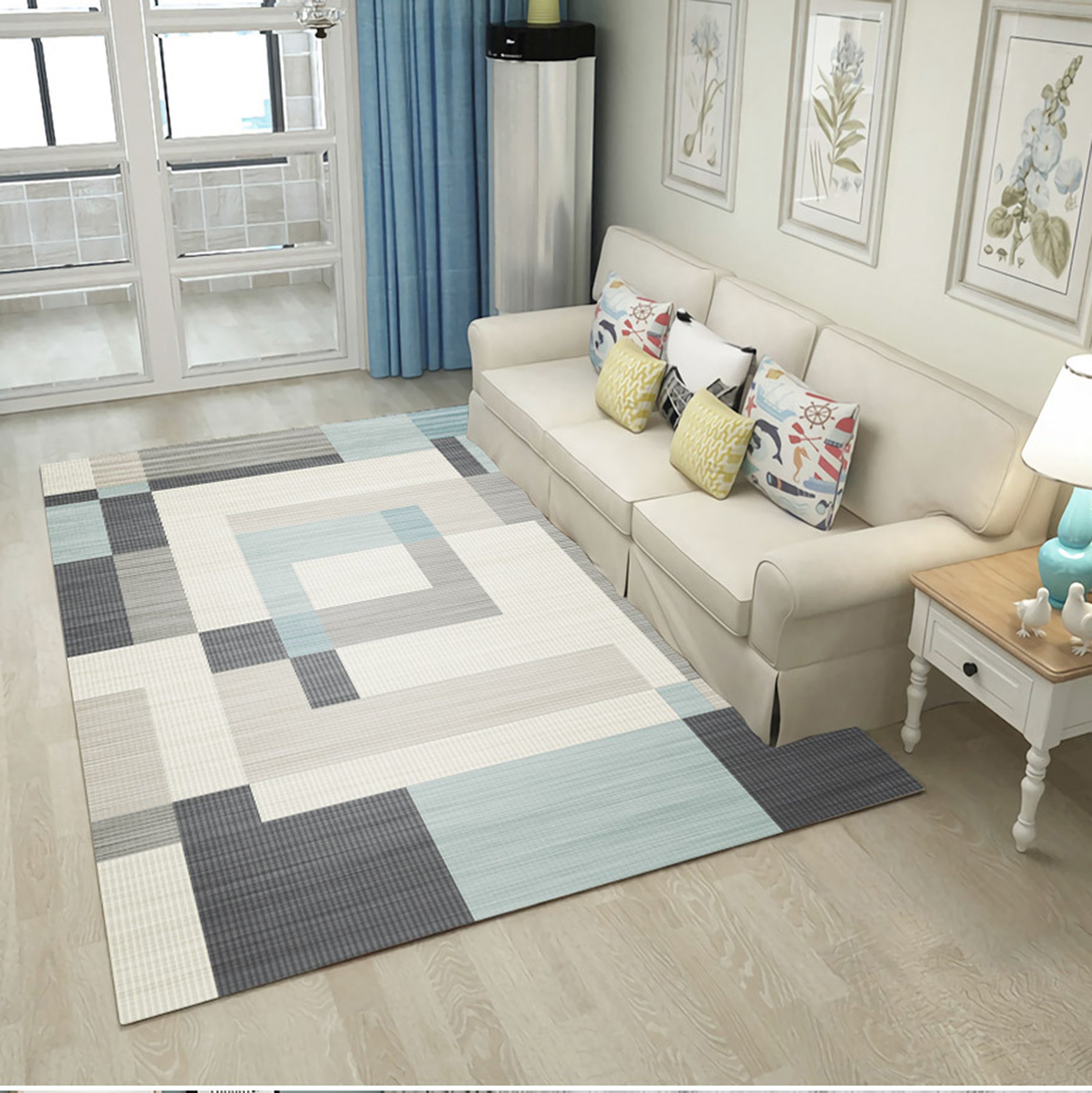 3D Modern Geometric Pattern WG403 Non Slip Rug Mat Mat AJ Creativity Home