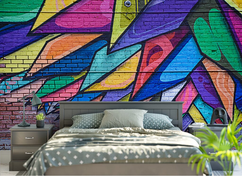 3D Color Graffiti WC021 Wall Murals Wallpaper AJ Wallpaper 2