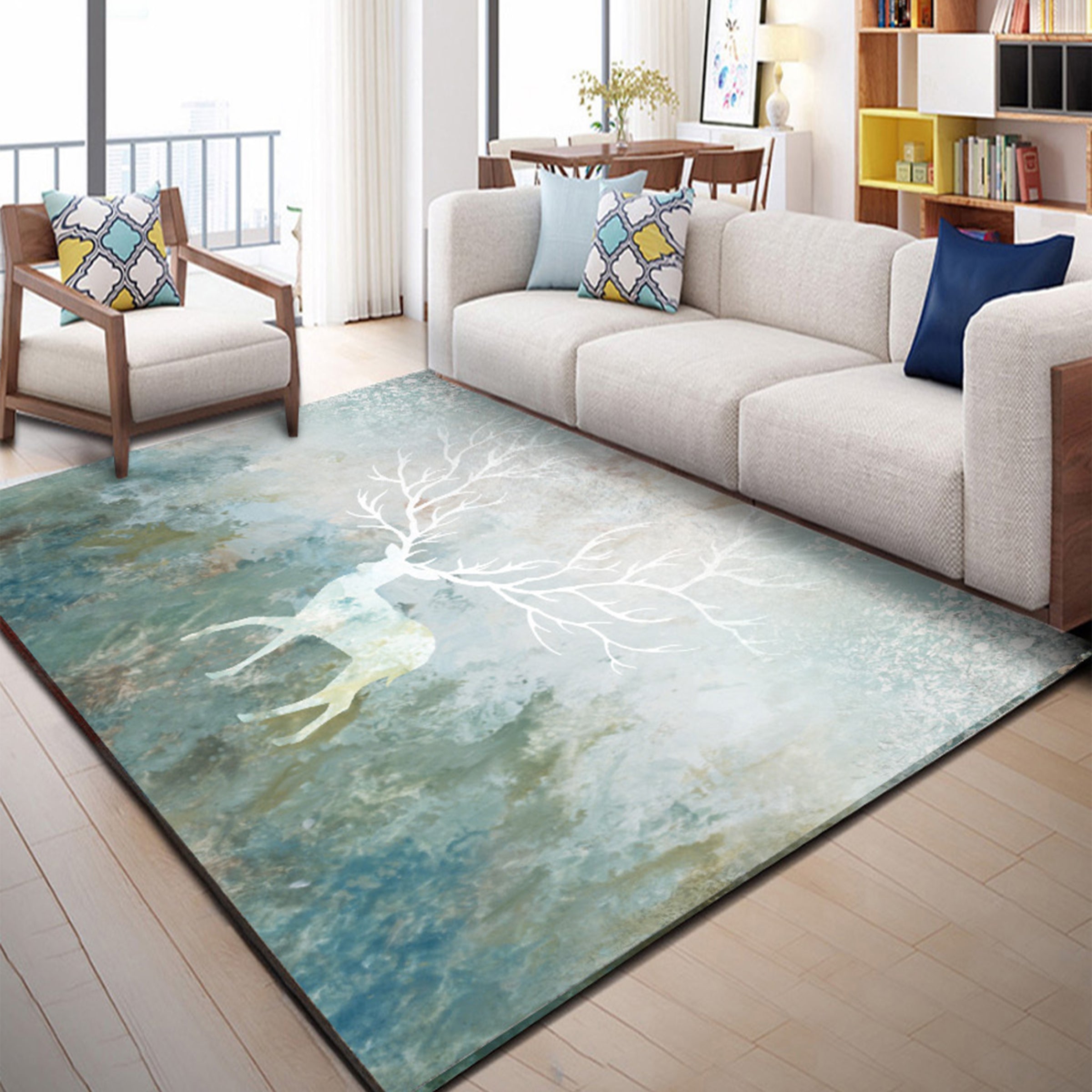 3D Cute Elk WG017 Non Slip Rug Mat Mat AJ Creativity Home