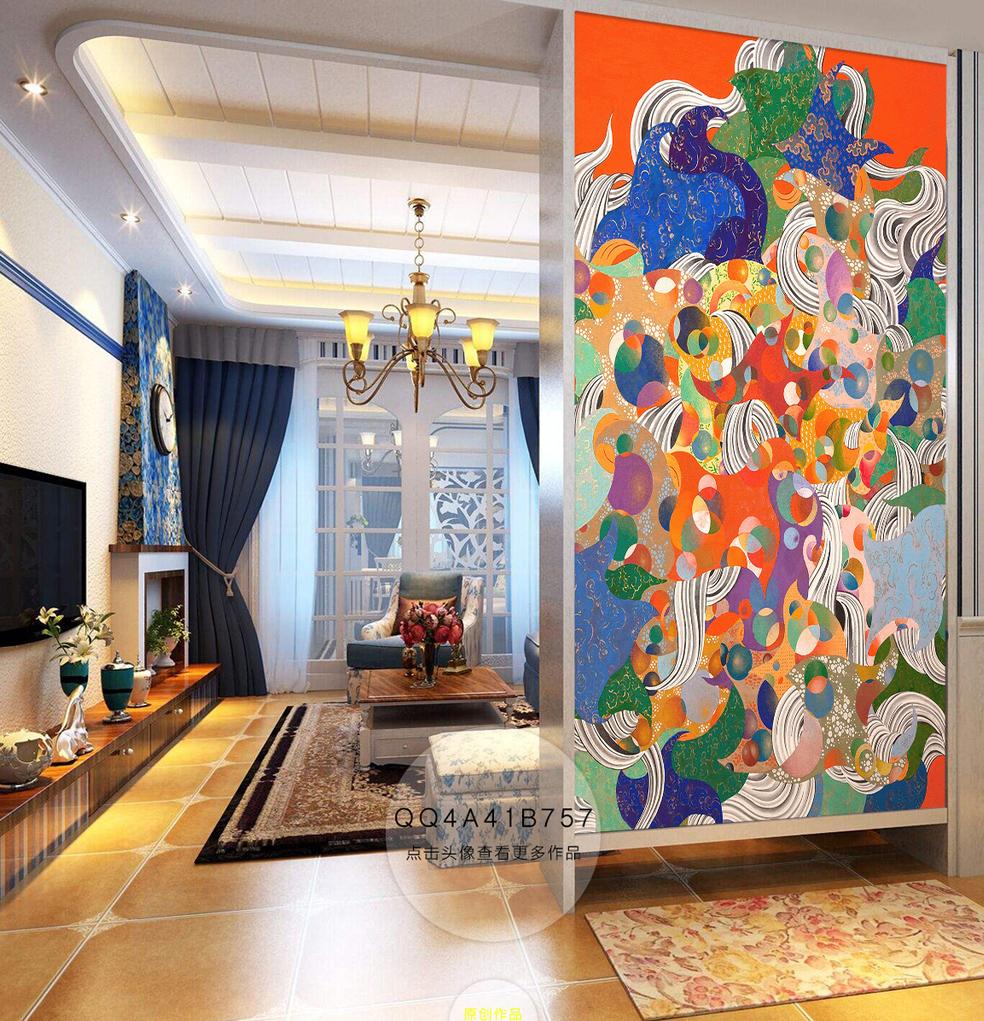 3D Colored Peacock 499 Wall Murals Wallpaper AJ Wallpaper 2