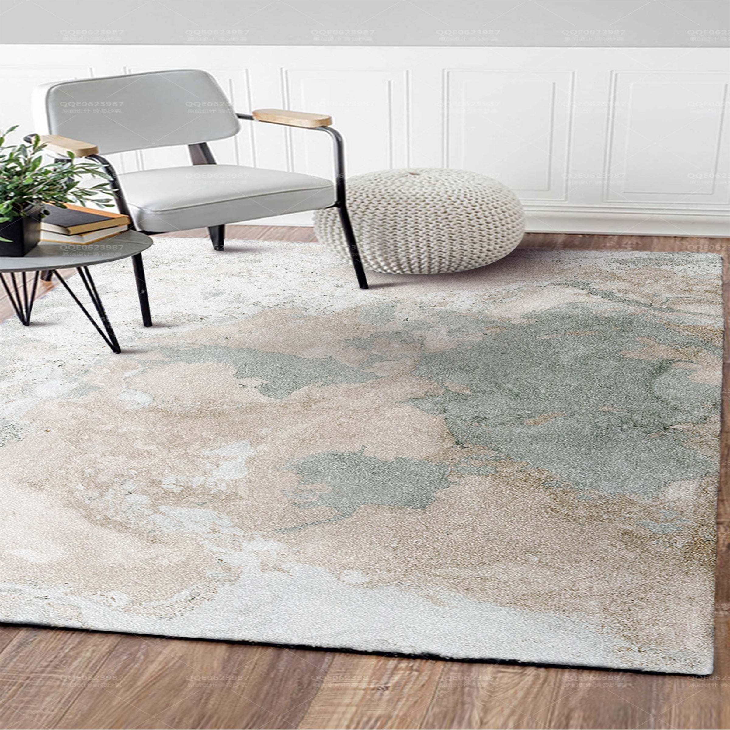 3D Dark Green Inkjet WG147 Non Slip Rug Mat Mat AJ Creativity Home