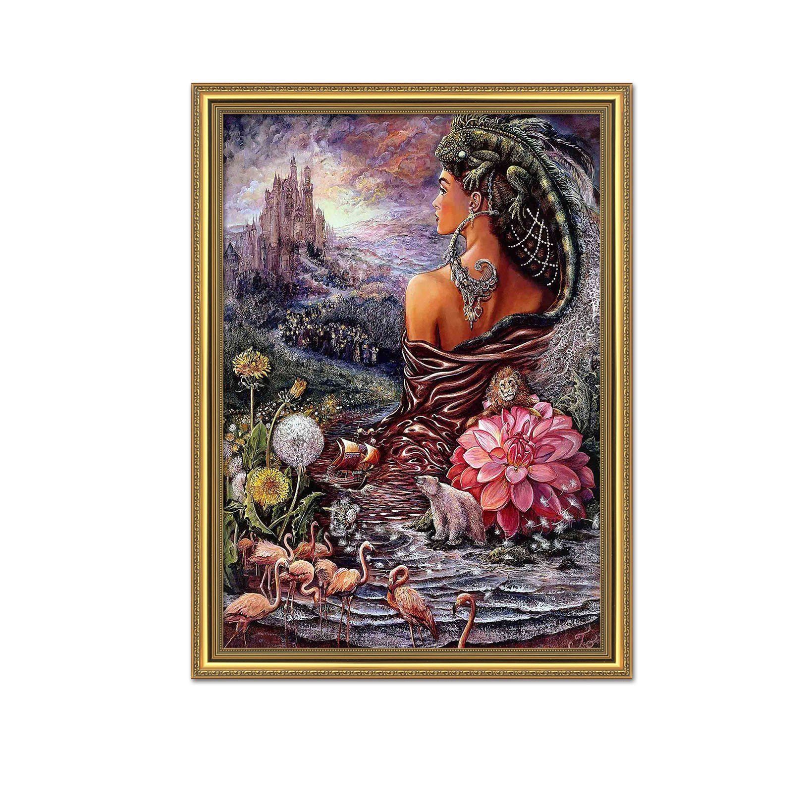 3D Glamour Woman 101 Fake Framed Print Painting Wallpaper AJ Creativity Home