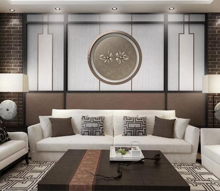 3D Lotus Pattern WC235 Wall Murals Wallpaper AJ Wallpaper 2