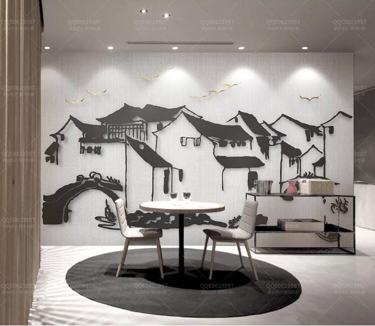 3D Sketch House WC224 Wall Murals Wallpaper AJ Wallpaper 2