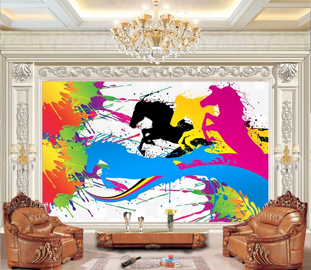 3D Abstract Horse 396 Wall Murals Wallpaper AJ Wallpaper 2