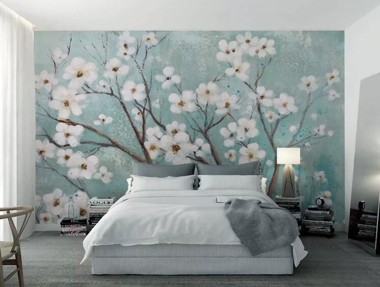 3D Plum Tree 1227 Wall Murals Wallpaper AJ Wallpaper 2