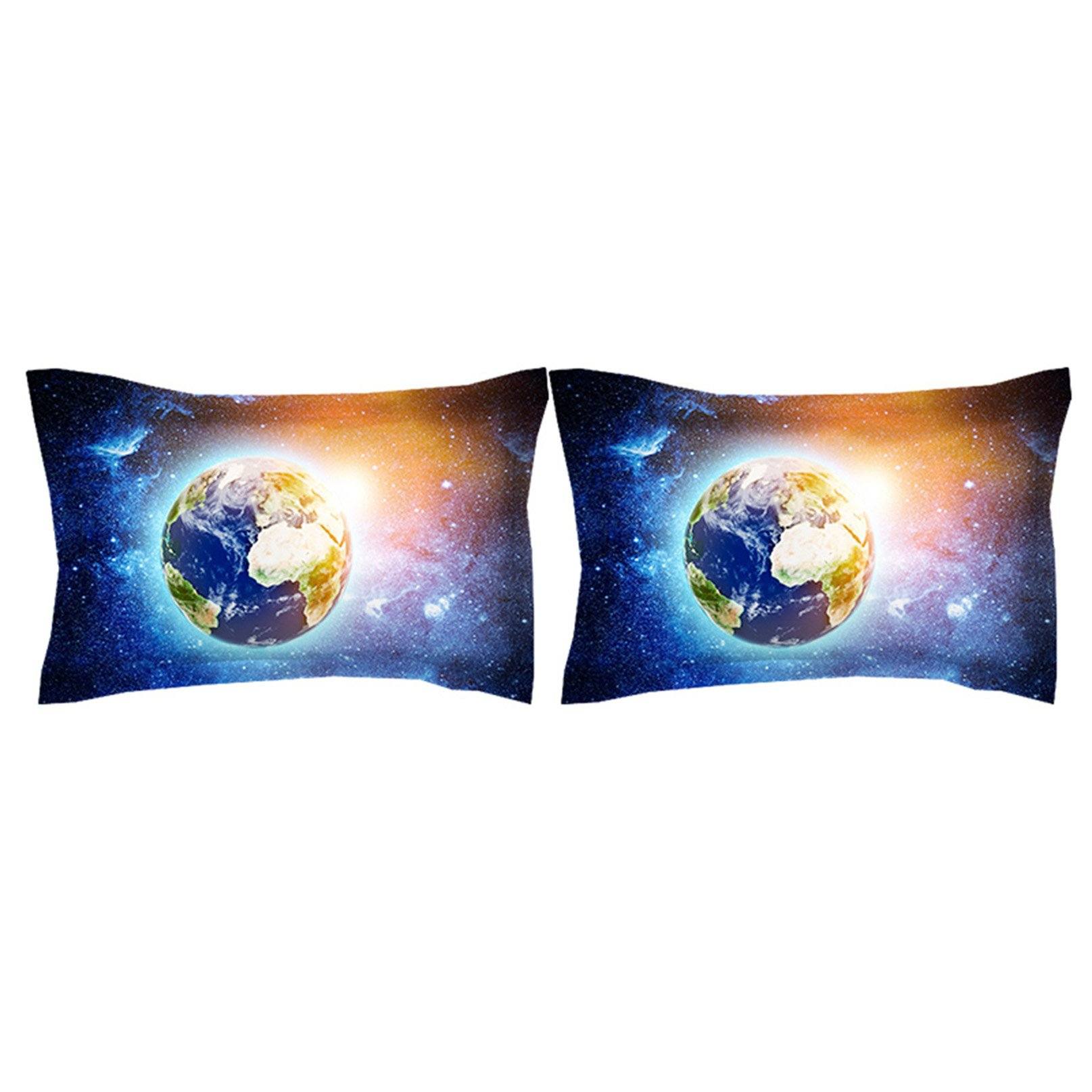 3D Glowing Earth 105 Bed Pillowcases Quilt Wallpaper AJ Wallpaper