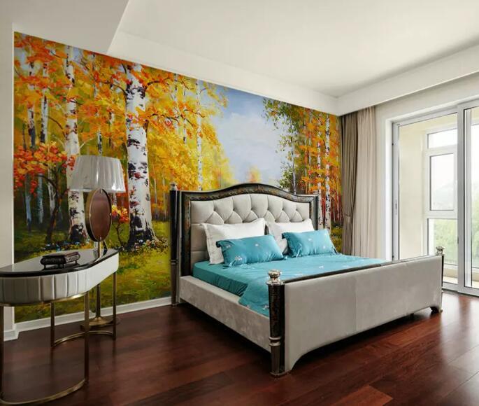 3D Autumn Forest 1322 Wall Murals Wallpaper AJ Wallpaper 2