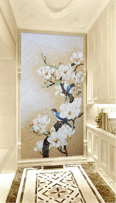 3D Bird Flowers WC283 Wall Murals Wallpaper AJ Wallpaper 2