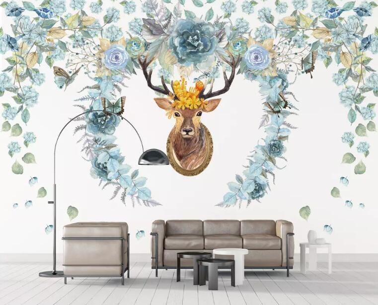 3D Forest Deer 1488 Wall Murals Wallpaper AJ Wallpaper 2