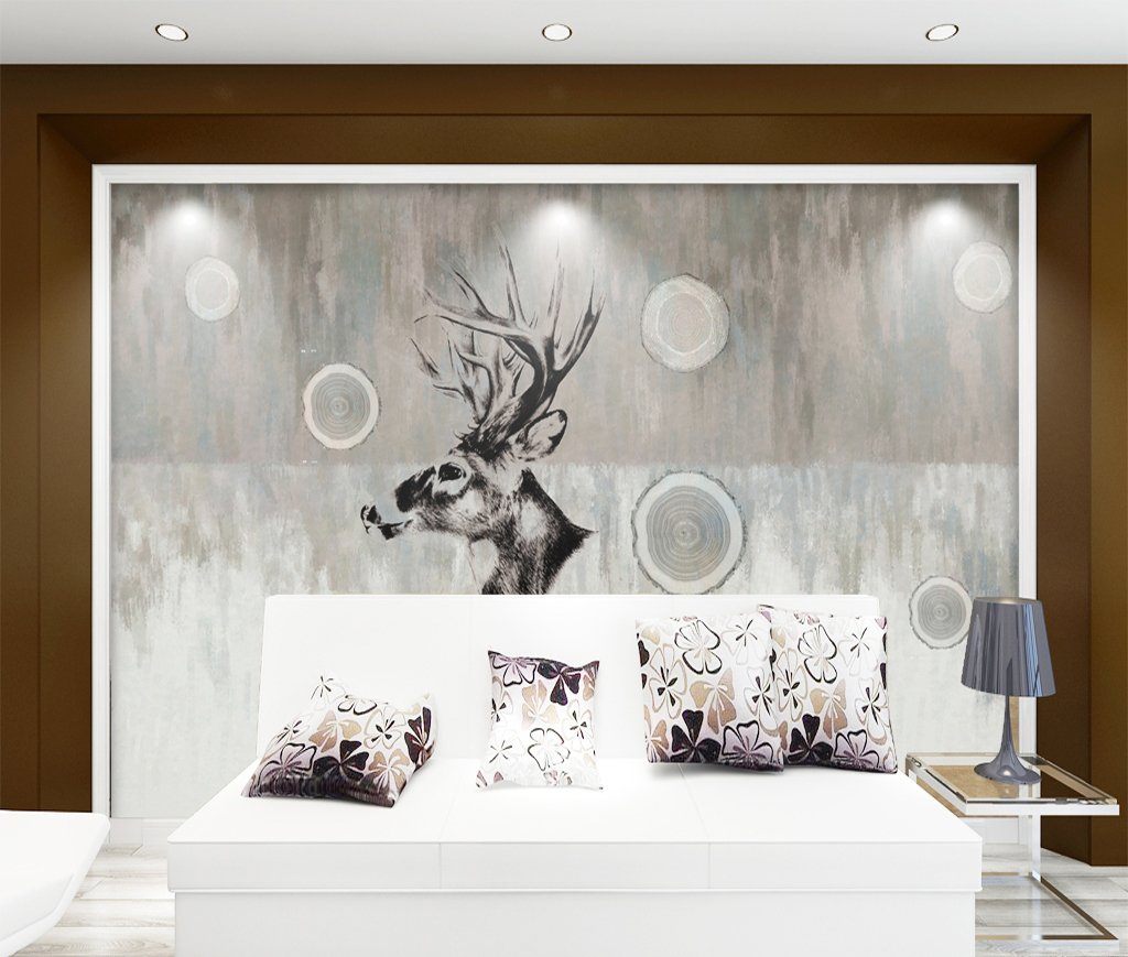 3D Elk Circle 199 Wall Murals Wallpaper AJ Wallpaper 2