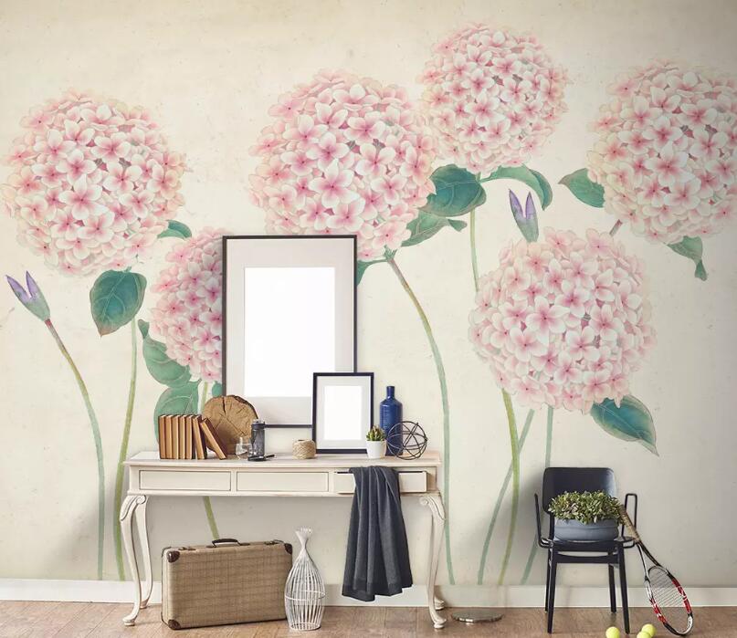 3D Pink Flowers 1316 Wall Murals Wallpaper AJ Wallpaper 2