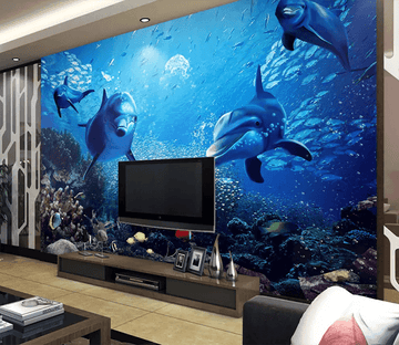 3D Dolphin Coral 54 Wallpaper AJ Wallpaper 2 
