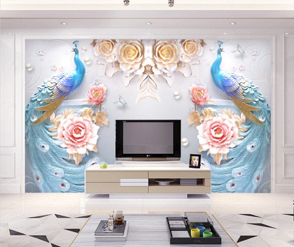 3D Peacock 87 Wall Murals Wallpaper AJ Wallpaper 2
