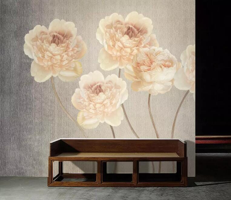 3D Pink Peony 2424 Wall Murals Wallpaper AJ Wallpaper 2