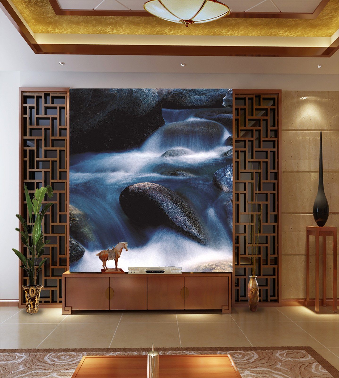 Flowing Stream Wallpaper AJ Wallpaper