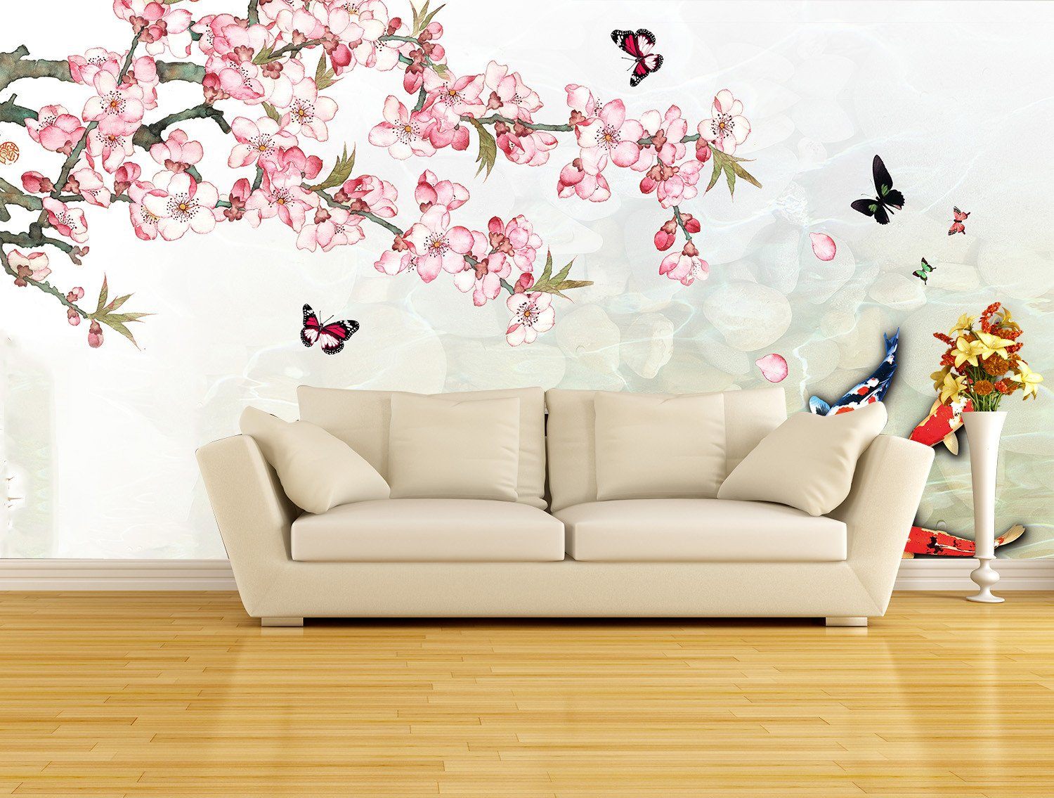 Fish And Plum Wallpaper AJ Wallpaper 2