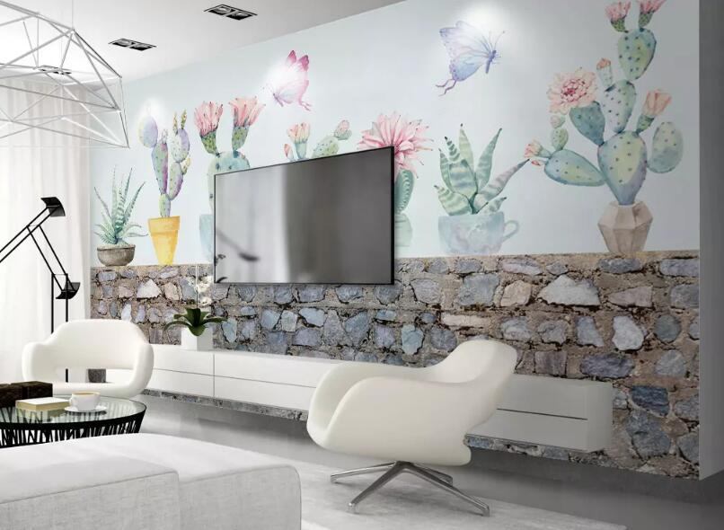 3D Cactus 1453 Wall Murals Wallpaper AJ Wallpaper 2