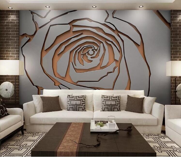 3D Carving Roses WC245 Wall Murals Wallpaper AJ Wallpaper 2