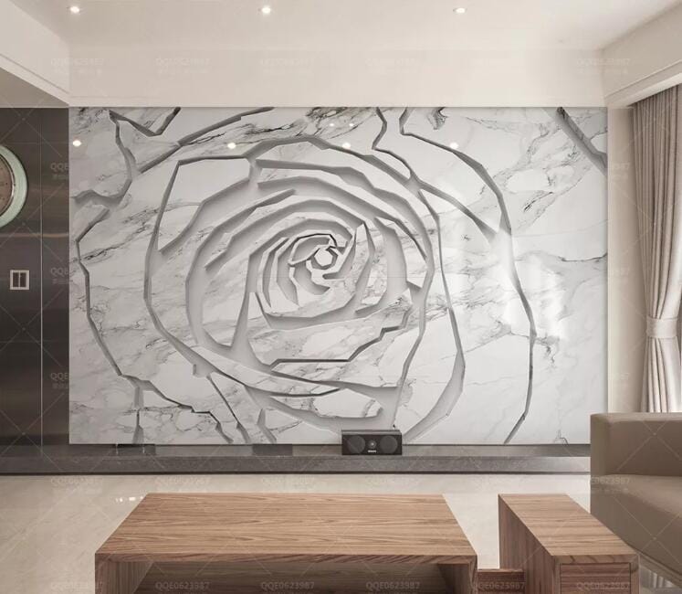 3D Carving Roses WC244 Wall Murals Wallpaper AJ Wallpaper 2