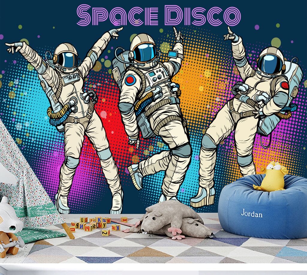 3D Happy Astronaut WC072 Wall Murals Wallpaper AJ Wallpaper 2