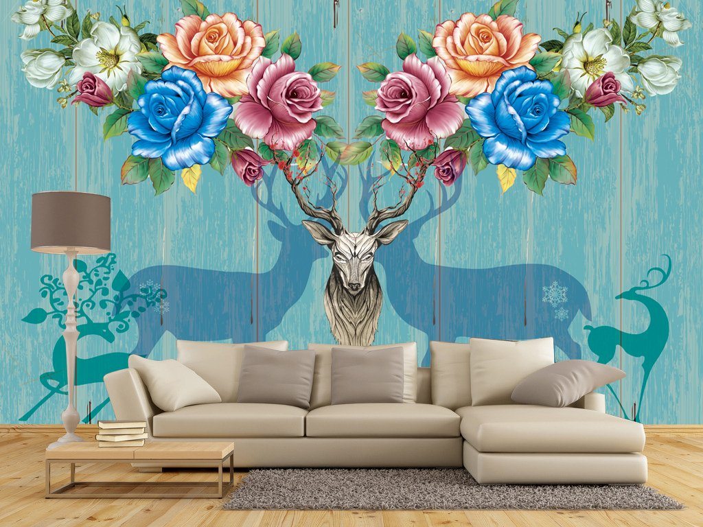3D Elk 356 Wall Murals Wallpaper AJ Wallpaper 2