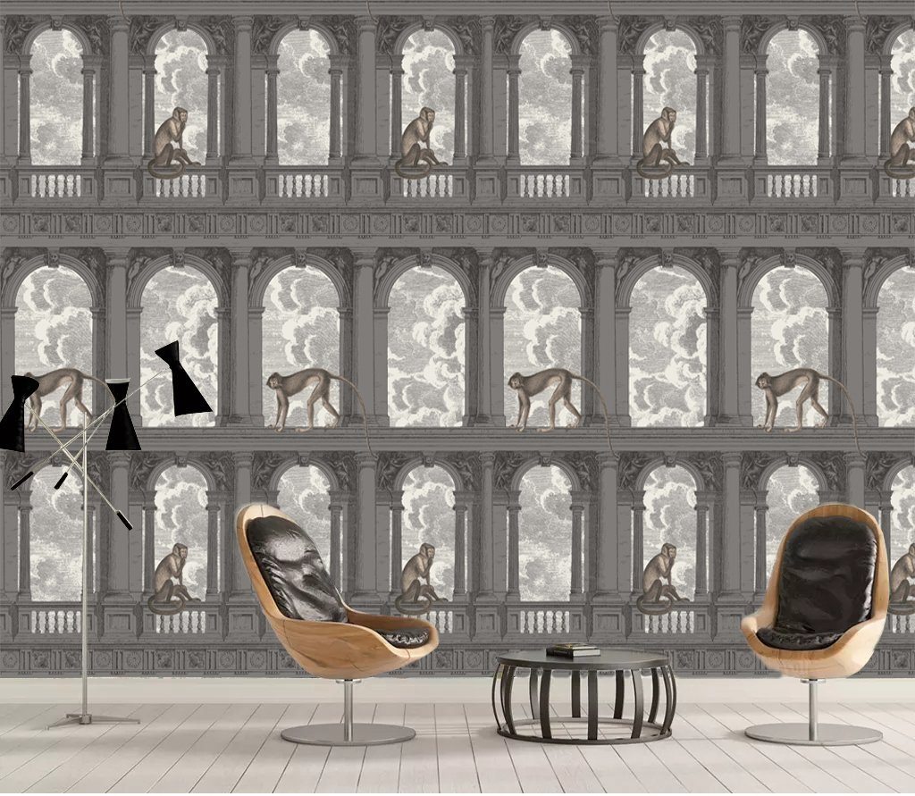 3D Cute Monkey 819 Wall Murals Wallpaper AJ Wallpaper 2