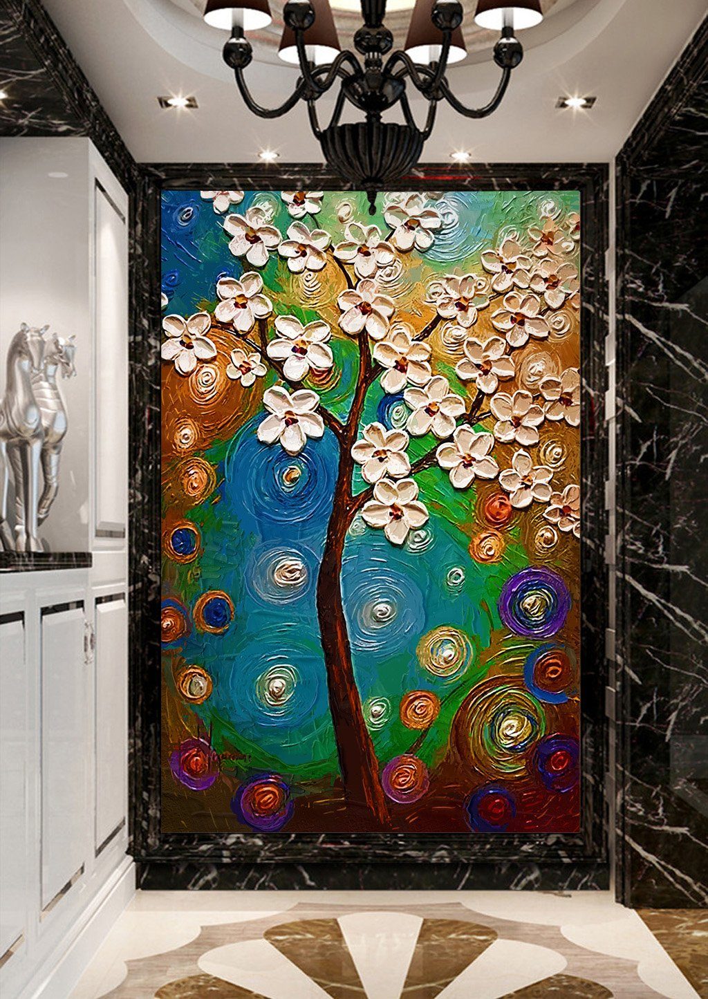 3D Tree Flower 651 Wall Murals Wallpaper AJ Wallpaper 2