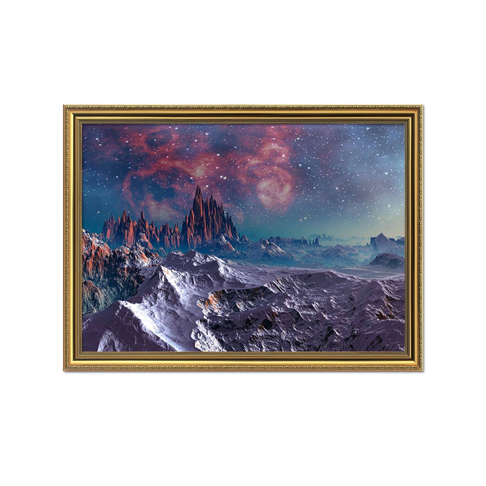 3D Dangerous Peaks 180 Fake Framed Print Painting Wallpaper AJ Creativity Home