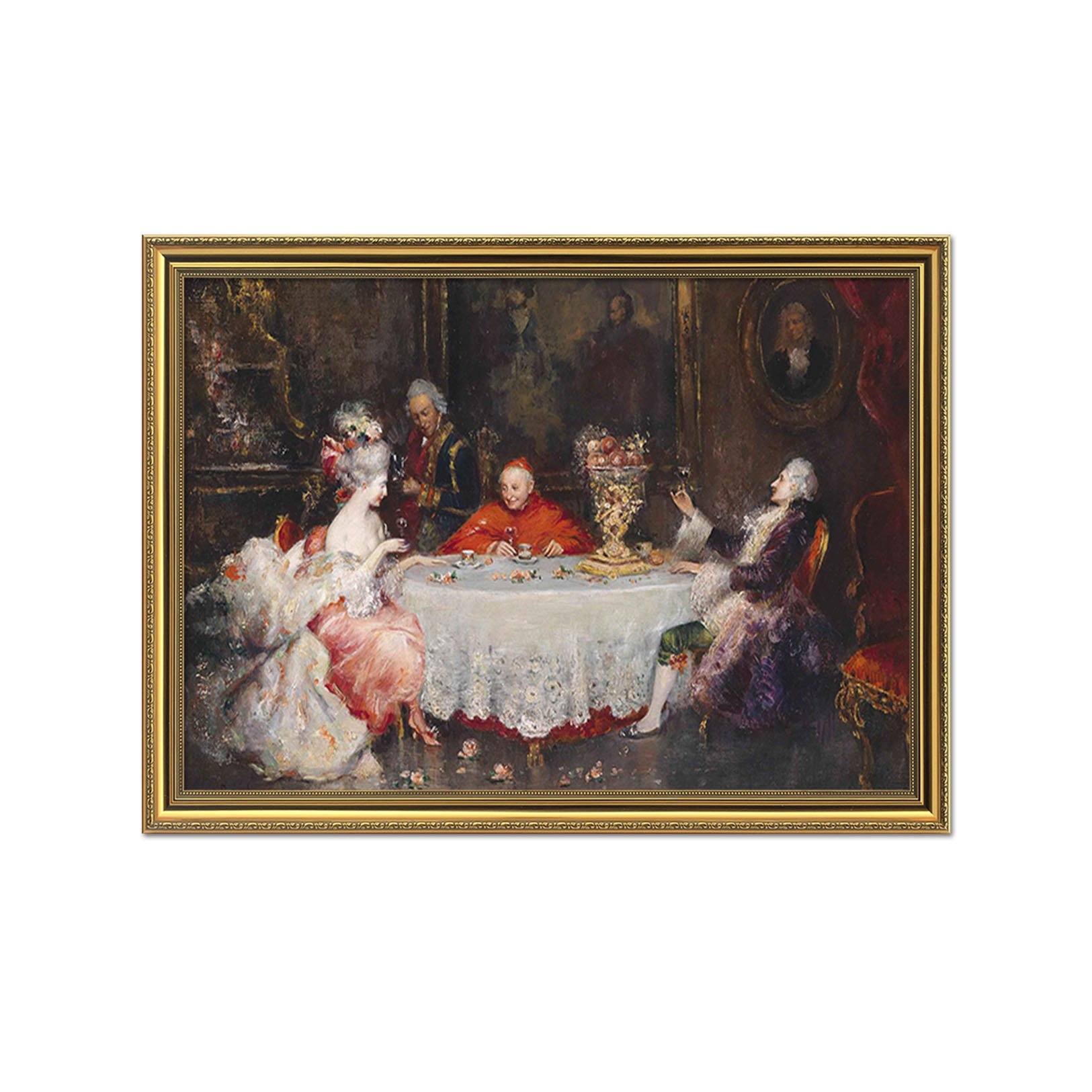 3D Afternoon Tea 043 Fake Framed Print Painting Wallpaper AJ Creativity Home